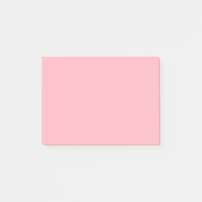 Notas Post-it® Rosa Claro Color Sólido (Anverso)