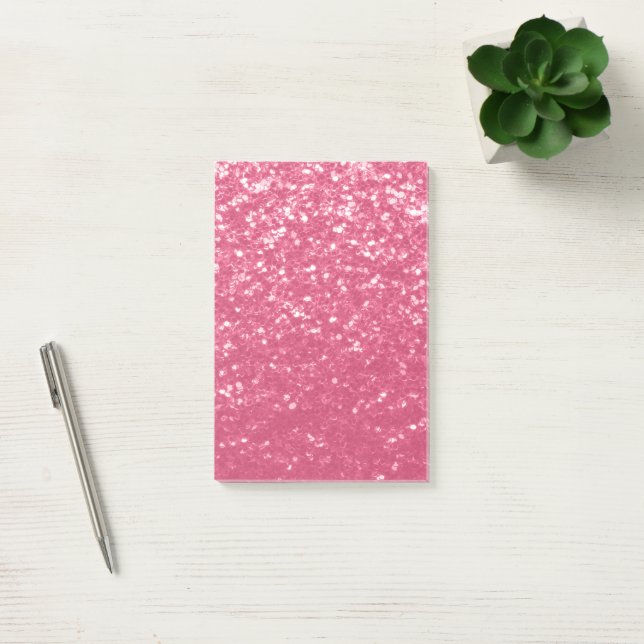 Notas Post-it® Rosa claro rosa falso brillo purpurina (Oficina)