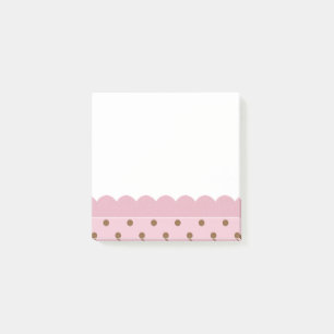Notas Post-it® Rosa con lunares marrones