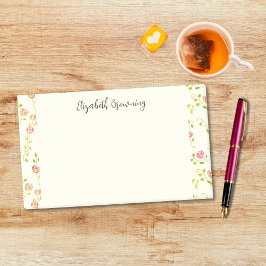 Notas Post-it® Rosa Cottagecore Jardín Cute Vintage de mano