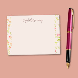 Notas Post-it® Rosa Cottagecore Jardín Cute Vintage de mano