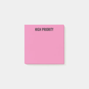 Notas Post-it® Rosa de alta prioridad preetiquetado