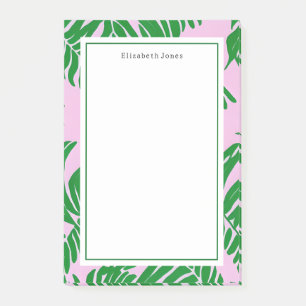 Notas Post-it® Rosa de árbol de palmas + verde perrito
