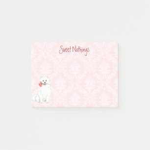 Notas Post-it® Rosa de Valentine americano Eskimo Dog