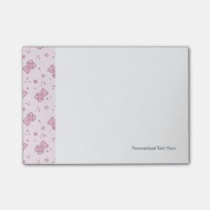 Notas Post-it® Rosa del fondo de los osos de peluche