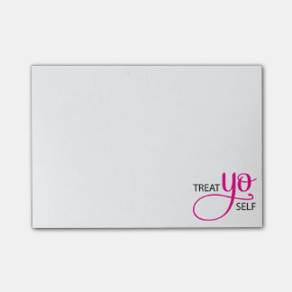 Notas Post-it® Rosa del uno mismo de Yo de la invitación