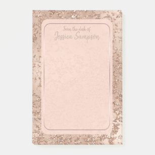 Notas Post-it® Rosa Dorado Rubor Rosa Glam Brillo Crujiente Chic