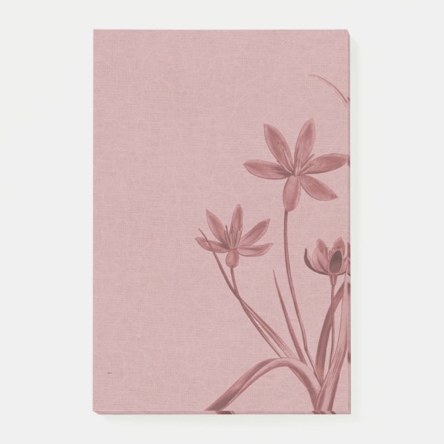 Notas Post-it® Rosa floral (Anverso)