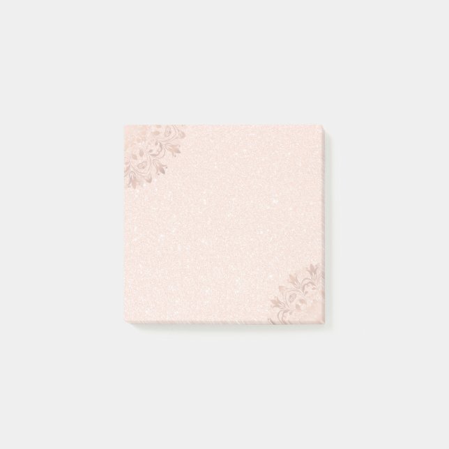 Notas Post-it® Rosa Gold Floral Mandala (Anverso)