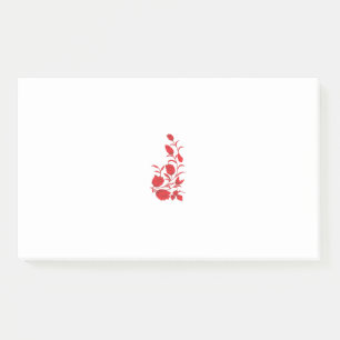 Notas Post-it® Rosa Madder, diseño floral de Thunderbird