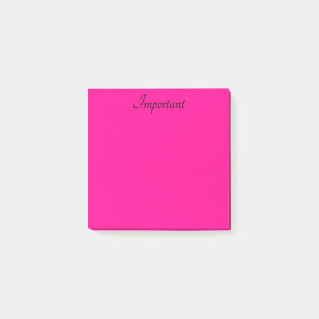 Notas Post-it® Rosa mate (Anverso)