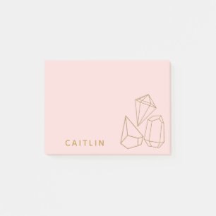 Notas Post-it® Rosa personalizado de Rubor de las piedras