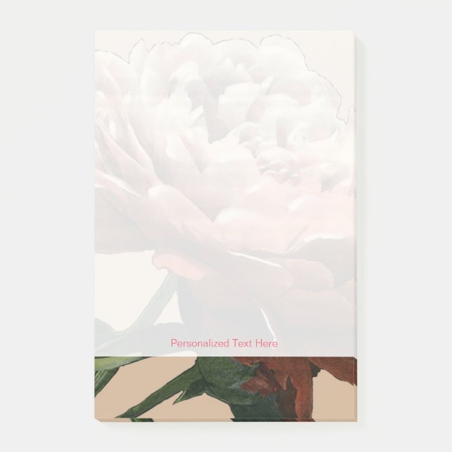 Notas Post-it® Rosa roja de rubí con acentos blancos (Anverso)