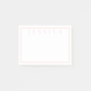 Notas Post-it® Rosa Rosa claro   Su nombre