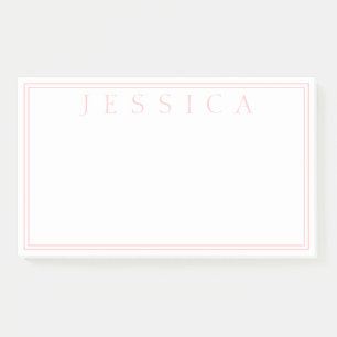 Notas Post-it® Rosa Rosa claro Su nombre