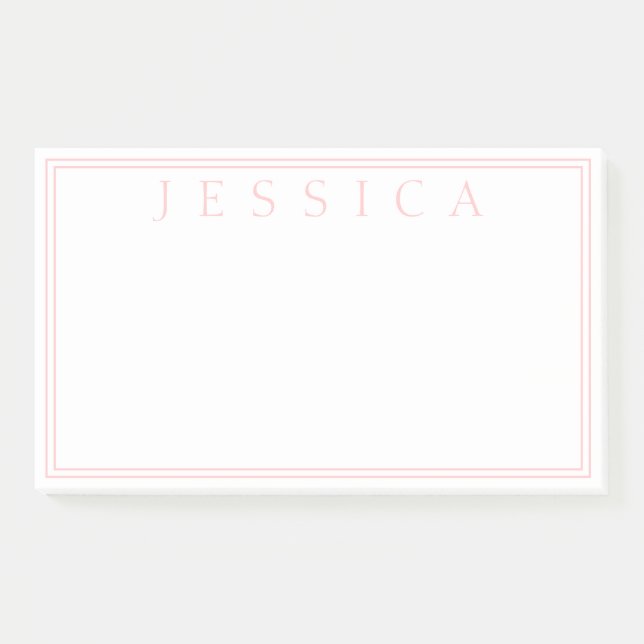 Notas Post-it® Rosa Rosa claro | Su nombre (Anverso)