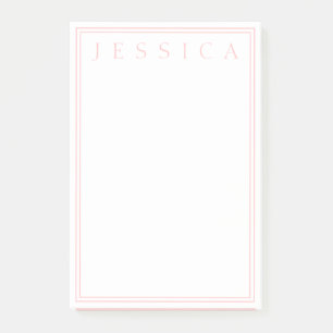 Notas Post-it® Rosa Rosa claro Su nombre