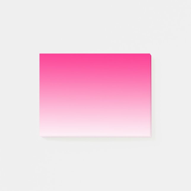 Notas Post-it® Rosa simple al blanco (Anverso)