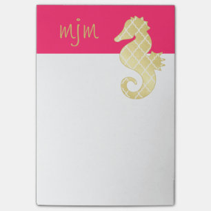 Notas Post-it® Rosa tropical del Seahorse de la playa de muy buen
