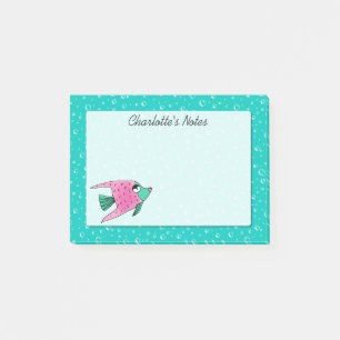 Notas Post-it® Rosa tropical y trullo de los pescados