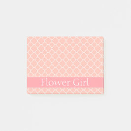 Notas Post-it® Rosa y blanco de Flowergirl