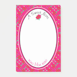 Notas Post-it® Rosa y florido