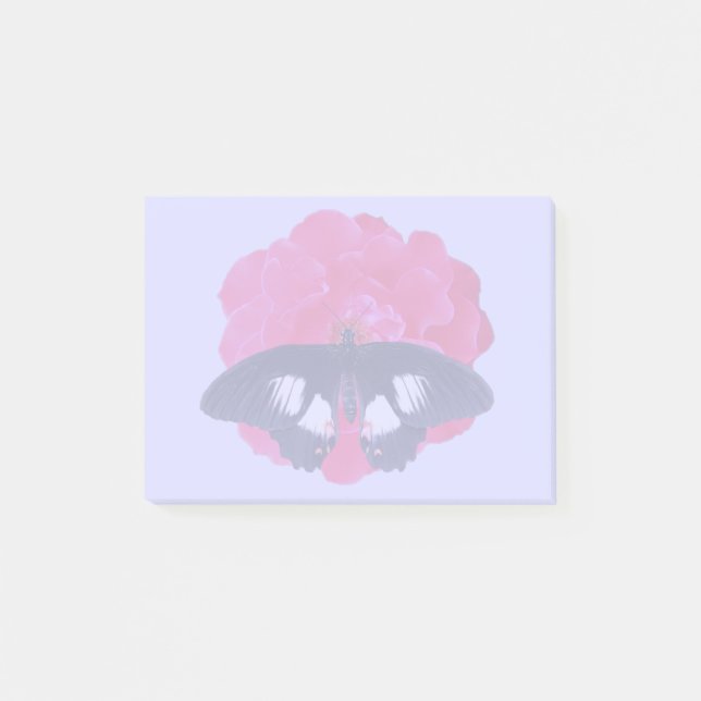Notas Post-it® Rosa y mariposa (Anverso)