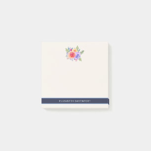 Notas Post-it® Rosas de acuarela Floral Bouquet