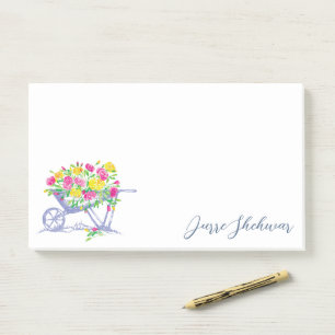 Notas Post-it® Rosas de acuarela personalizados   Flecha Rusa de 