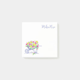 Notas Post-it® Rosas de acuarela personalizados | Rústico Wheel B