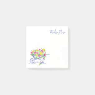Notas Post-it® Rosas de acuarela personalizados   Rústico Wheel B
