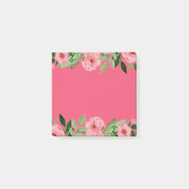 Notas Post-it® Rosas de acuarela rosa