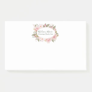 Notas Post-it® Rosas florales de bonito Nombre Inscrito
