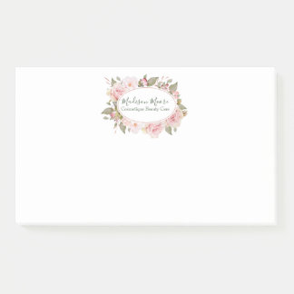 Notas Post-it® Rosas florales de bonito Nombre Inscrito