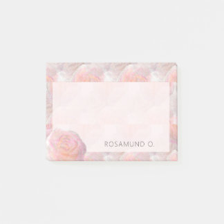 Notas Post-it® Rosas Pastel Soñadoras Abstractas con Nombre