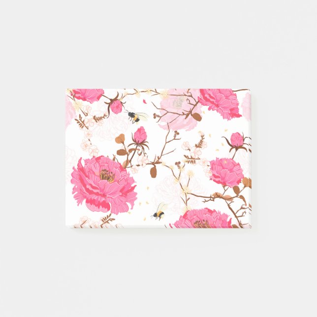 Notas Post-it® Rosas rosadas (Anverso)