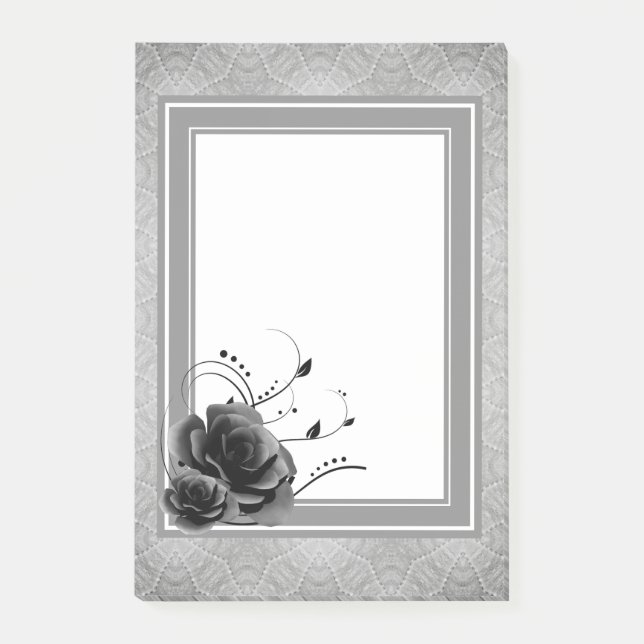 Notas Post-it® Rosas y Encaje (Anverso)