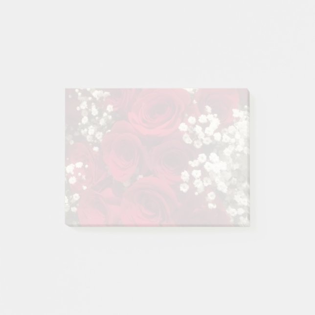 Notas Post-it® Roses and Baby's Breath notes (Anverso)