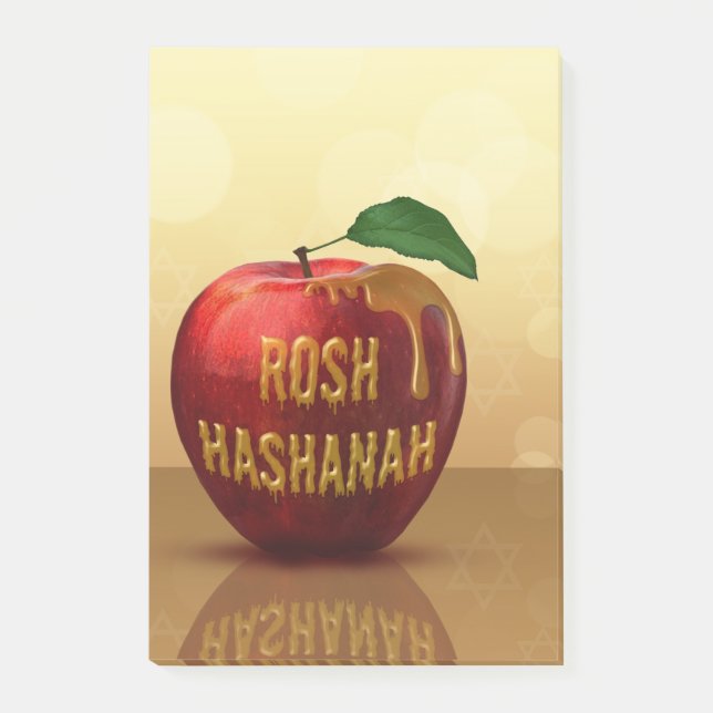 Notas Post-it® Rosh Hashanah Año Nuevo judío Miel Apple (Anverso)