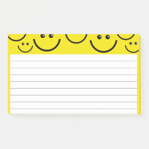 Notas Post-it® Rostros sonrientes en amarillo sol