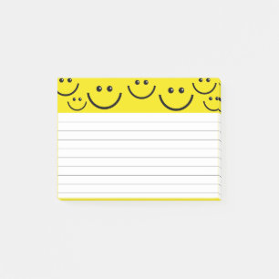 Notas Post-it® Rostros sonrientes en amarillo sol