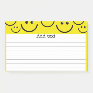 Notas Post-it® Rostros sonrientes en el post de una plantilla ama