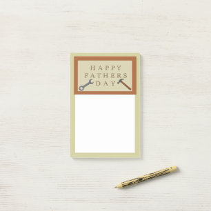 Notas Post-it® Rótulo de madera del Día del Padres