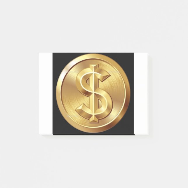 Notas Post-it® Rótulo en dólares (Anverso)