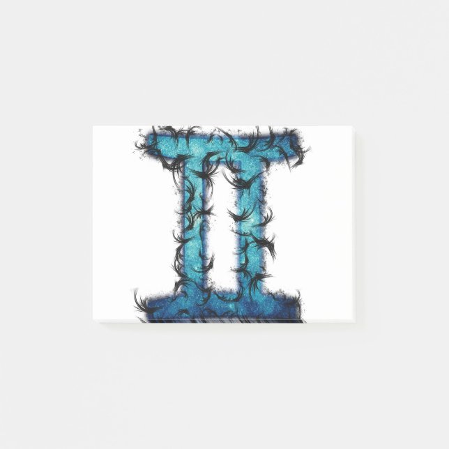 Notas Post-it® Rótulo Gemini Zodiac (Anverso)