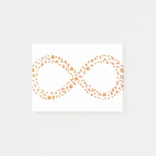 Notas Post-it® Rótulo Infinity de los navidades Gingerbread (Anverso)