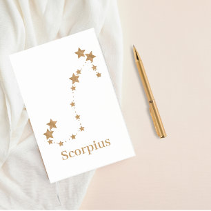 Notas Post-it® Rótulo Zodiaco moderno Escorpio de oro   Agua de e