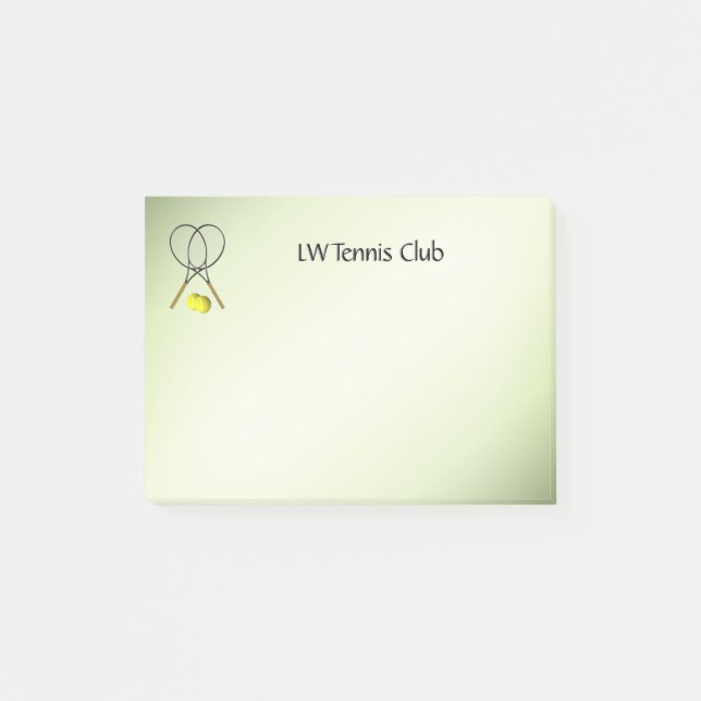 Notas Post-it® Rótulos de tenis verdes (Anverso)