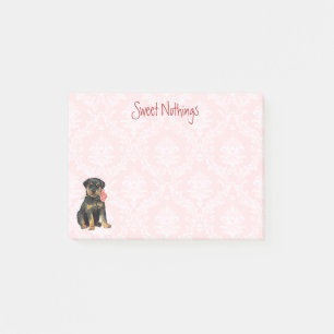 Notas Post-it® Rotweiler subió tarjeta del día de San Valentín