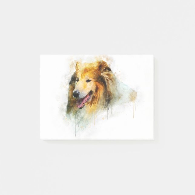 Notas Post-it® Rough Collie / Collie de pelo largo (Anverso)